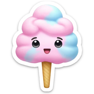 Kawaii cotton candy  sticker