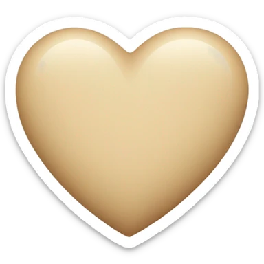Beige heart  sticker