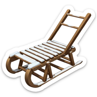 sledge surrounded with snow (no person) sticker