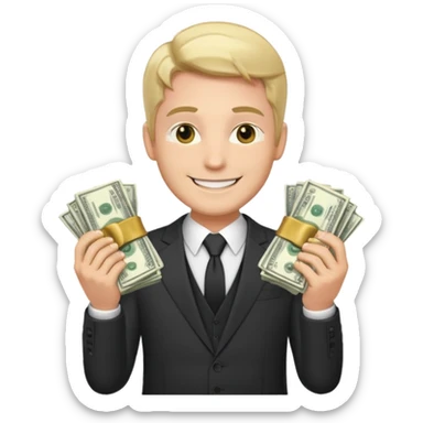 RICH MAN WITH INFINETE MONEY sticker