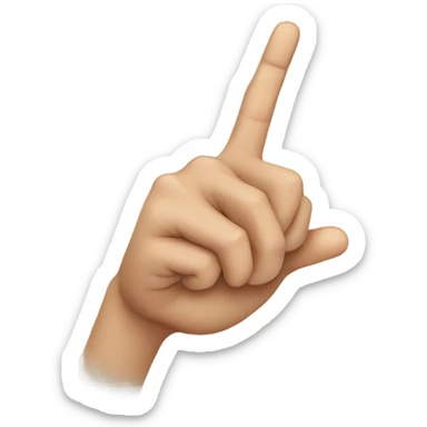 hand making the letter c with index finger and thumb sticker