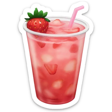 strawberry boba lemonade  sticker
