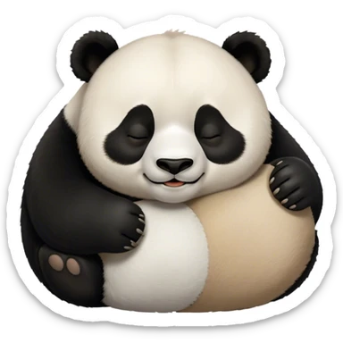 egy alvó panda eki énekel sticker