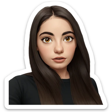 realistic portrait of girl sticker