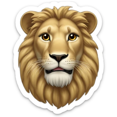 Un lion Cagoulé sticker