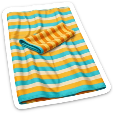 summer-themed emoji of a beach towel sticker