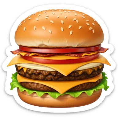 hamburguesa clasica con tocino sticker