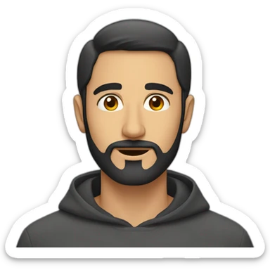 Very Thin face Pakistani guy with few beard sticker