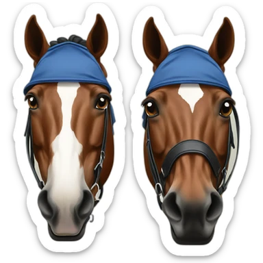 two racehorses sticker