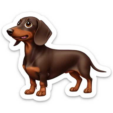 Chocolate dachshund sticker