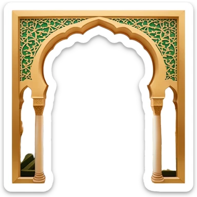 ​Cinematic Realistic Alhambra, depicted as a panoramic, zoomed-out view of the entire majestic Moorish palace complex with intricate arches, expansive courtyards, and lush gardens stretching into the distance, bathed in soft golden light that accentuates its opulent historical grandeur, sticker