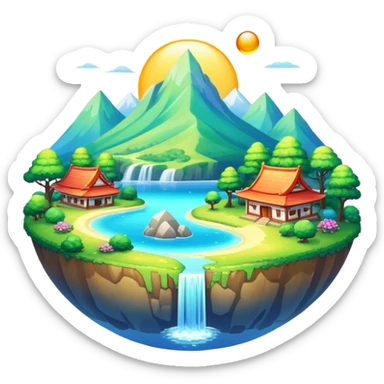  Glorious Shiny Sparkly Scenic Scenery Deco Fakémon sticker