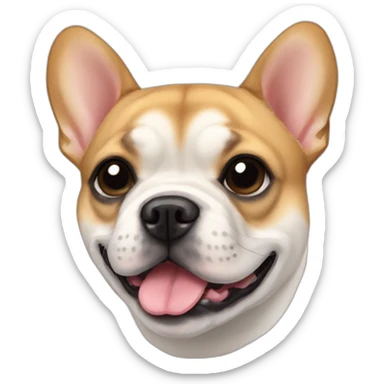 french bulldog shiba inu black snout sticker