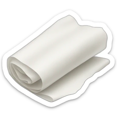 single sheet of simple blanc tissue sticker
