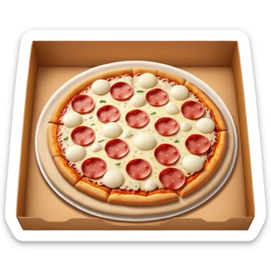 pizza salami in pizza box sticker