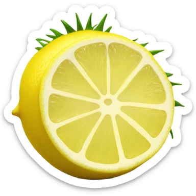 Lemon with spines sticker