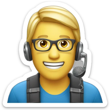 Supporteur avec un tambour et un mégaphone sticker