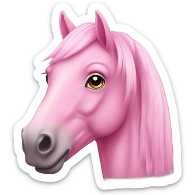 Pink horse sticker