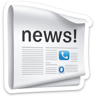 A paper sheet with word NEWS on it sticker