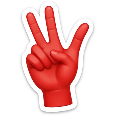 foam hand finger red 31 sticker