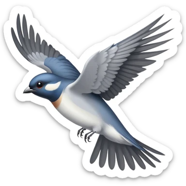 Swallow flight sticker
