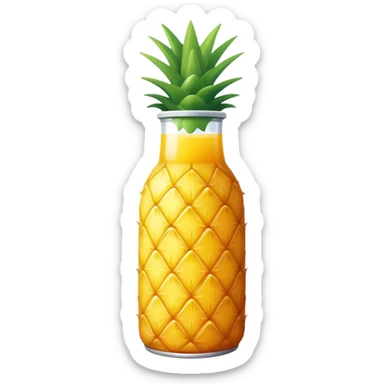 Pineapple juice bottle sticker
