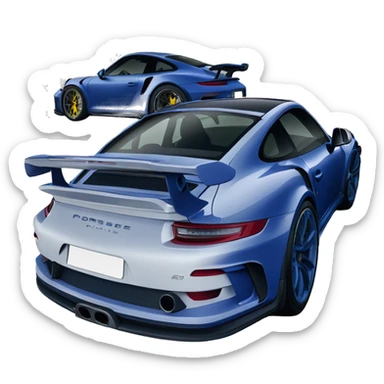 Porsche 911 gt3 rs darkblue sticker