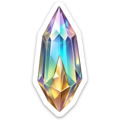 golden iridescent nebula crystal shard sticker