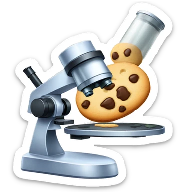 microscope + coookie sticker