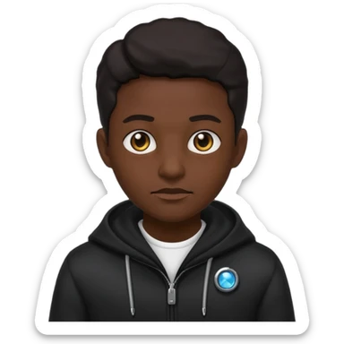 time traveler in black clothes sticker