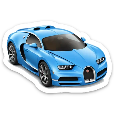 A blue car from bugatti  sticker