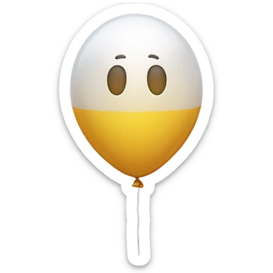 Glue attached to balloon  sticker