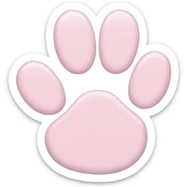 light pink kitten paw sticker