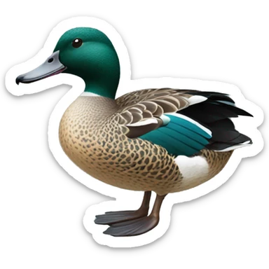 Blue wing teal duck  sticker