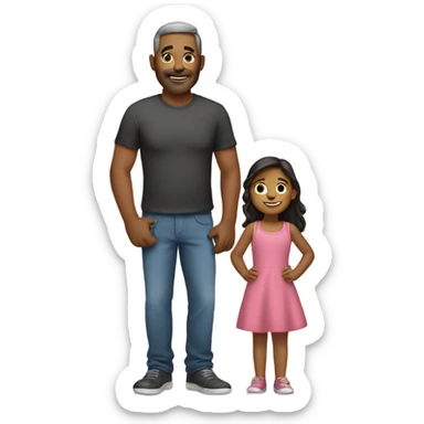 A father with his daughter  sticker