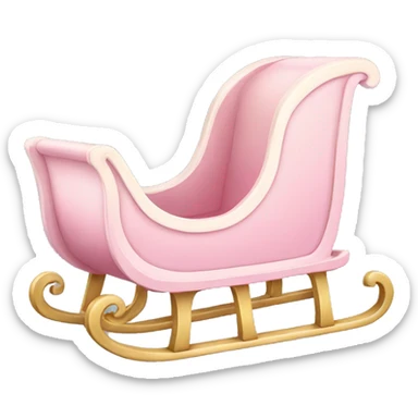 light pink sleigh sticker