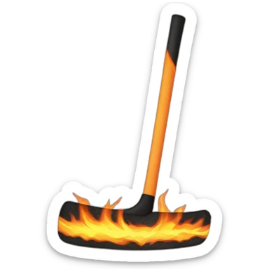 Burning hockeystick sticker
