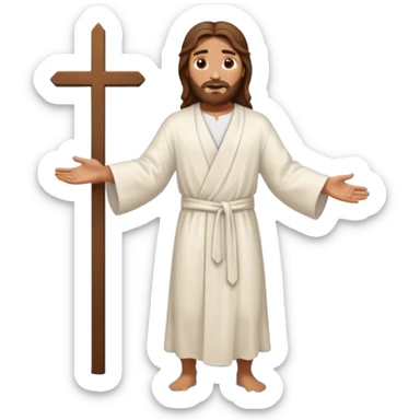 Jesus walking on water  sticker