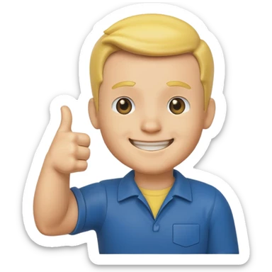 Vault Boy from Fallout giving a thumbs-up sticker