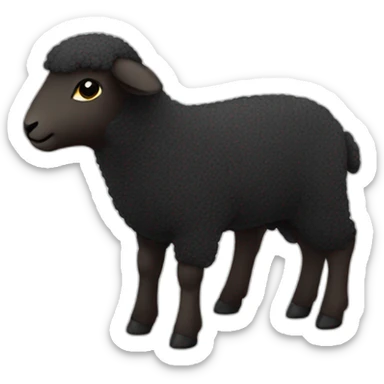 a lamb with black wool sticker