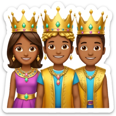 Un emoji de los tres reyes magos juntos sticker