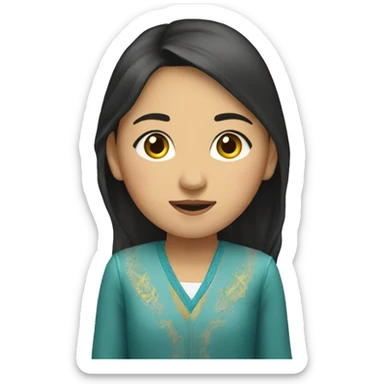 Kazakh girl sticker