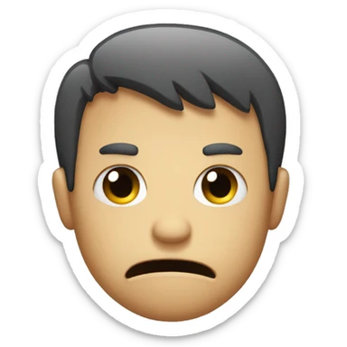 Frowning emoji with fist  sticker