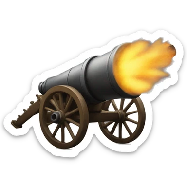 Cannon fire sticker