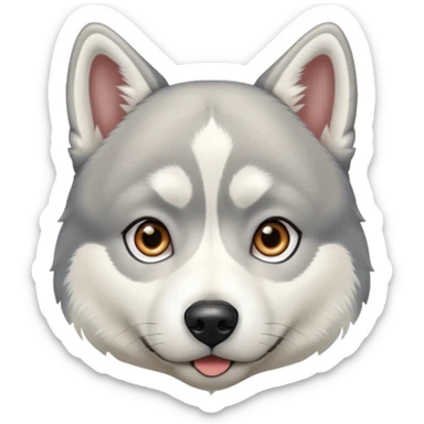 Chien husky sticker