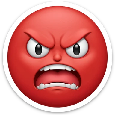 gum adel angry mad and red sticker