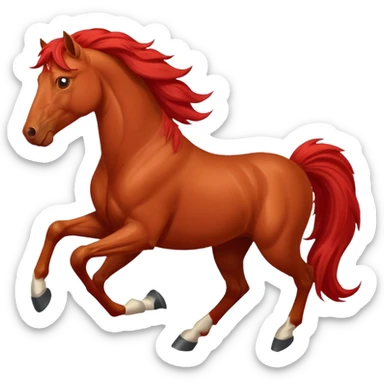 red horse 2026 year agressive running happiness and money follows sticker