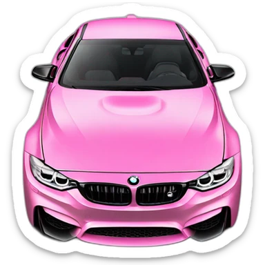BMW M4 pink  sticker