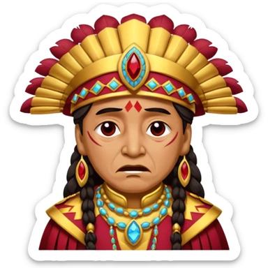An fsu emoji with an fsu fan crying/depressed so a Seminole make it chief Osceola with Garnett and gold included sticker