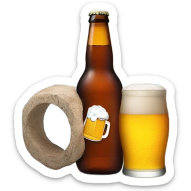 beer on a mountain  sticker